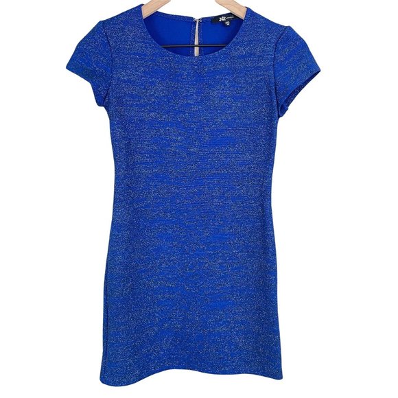 Jump royal blue slim glitter short sleeve t-shirt mini dress extra small MSRP 69 - Picture 12 of 12